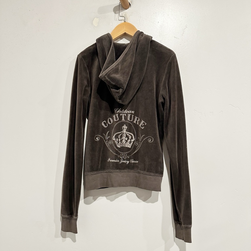 Juicy Couture Y2K Terrycloth Crown Full Zip Hoodie Size Medium